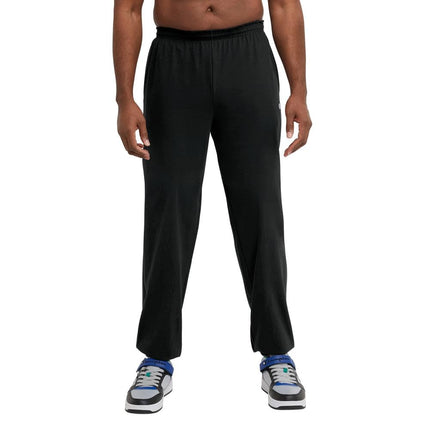 Champion Mens Joggers, Lightweight Athletic Pants, Cotton Sweatpants for Men, 31"-36" (Big & Tall), Black C Patch Logo, 4XL Big