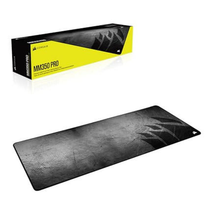 Corsair MM350 PRO Premium Spill-Proof, Stain-Resistant Cloth Gaming Mouse Pad (93 x 40 cm Surface, Micro-Weave Fabric, 4 mm Thick Plush Rubber, Durable Anti-Fray Edges) Extended XL, Black/Grey