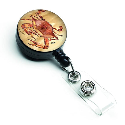 Caroline's Treasures Cooked Crab Sandy Beach Retractable Badge Reel, Multicolor (8154BR)