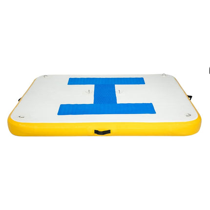 VEVOR Inflatable Floating Dock 6 x 5 ft, 6 Inch Thick, 3-5 People, Electric Air Pump, Pool Beach Ocean