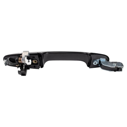 TRQ Front Left Exterior Door Handle Black Drivers Side Compatible with 2003-2007 Honda Accord