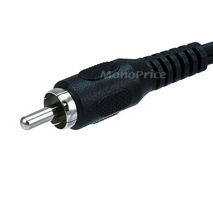 Monoprice 100663 6-Inch RCA Plug/2 RCA Jack Cable, Black