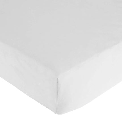 American Baby Company 100% Cotton Percale Fitted with Elastic Corners Day Care Mat Sheet, White, 24 x 48 x 4, for Boys and Girls
