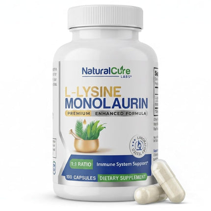 Natural Cure Labs L-Lysine with Monolaurin 600mg 1