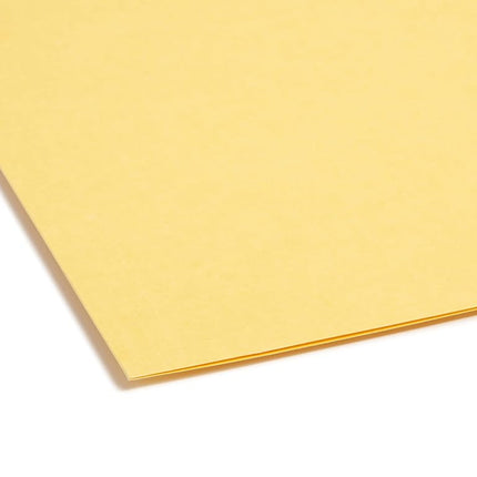 Carpeta con sujetador Smead 100 % reciclada - Tamaño carta, pestaña de corte de 0,75, amarilla, 50 por caja (12941)