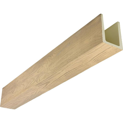 Heritage Timber MENA Faux Wood Beam, 3-Sided (U-Beam), 3 1/2"W x 3 1/2"H x 72"L, Natural White Oak Finish