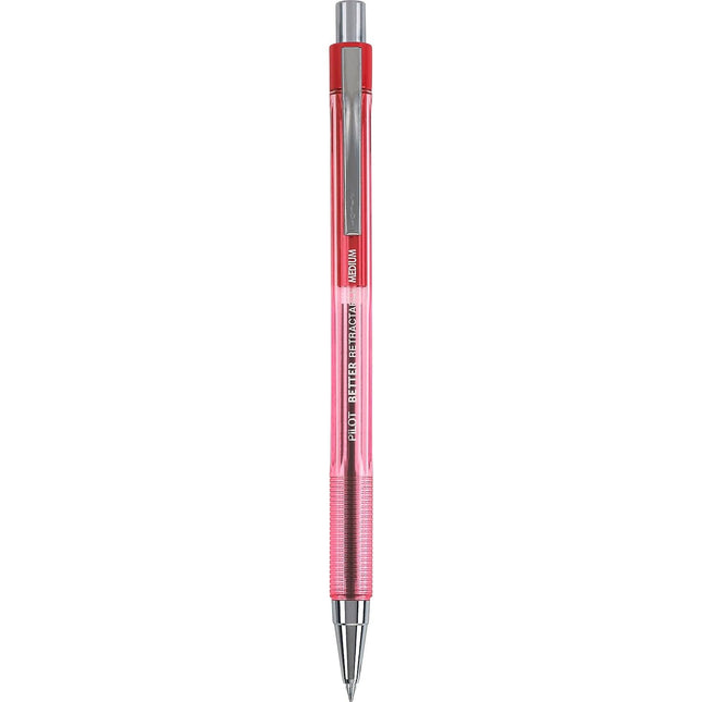 Pilot bolígrafo retráctil Better, punto medio, tinta roja, caja de docena -30007