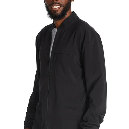 Chaqueta Dickies para hombre con cremallera frontal, 3 bolsillos, elasticidad 360° y tejido que absorbe la humedad DK342, negro, L