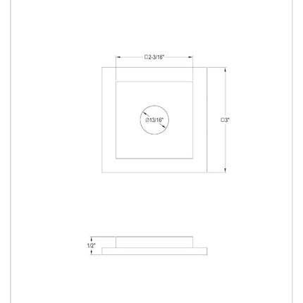 Kingston Brass FLSQUARE1 Legacy Heavy Duty Square Solid Cast Brass Shower Flange, Polished Chrome