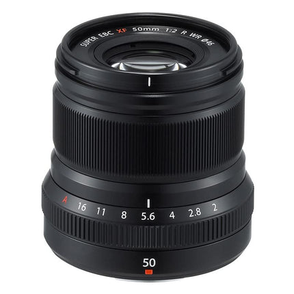 Fujifilm XF50 mm F2 R Weather Resistant Lens, Black