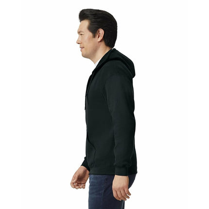 Gildan Men's Fleece Zip Hooded Sweatshirt, Style G18600, Black, XXL