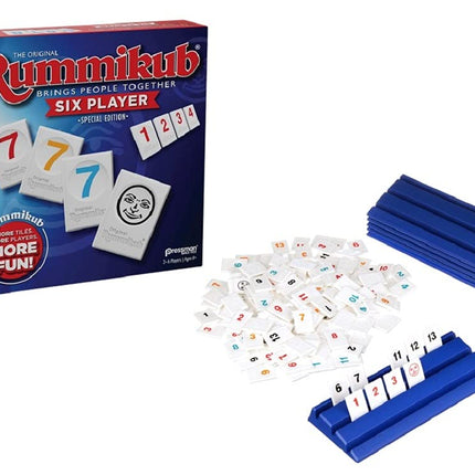 Pressman Rummikub Six Player Edition - The Classic Rummy Tile Game - More Tiles and More Players for More Fun! by , Blue