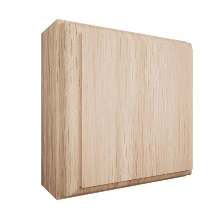 2 1/2"W x 2 1/2"H x 7/8"P Americraft Solid Hardwood Stain Grade Standard Smooth Rosette with Decorative Edge, Red Oak