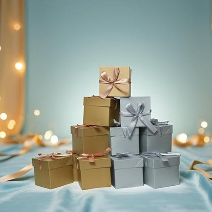 GP SUP Gift Box with Lid for present, 12pcs, Collapsible,6"×6"×6"