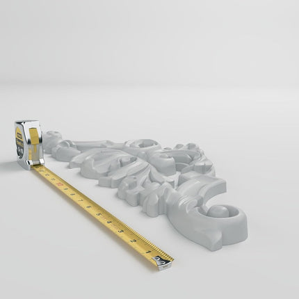 Ekena ONL22X08SA 22 1/4" W x 8 7/8" H x 1 1/8" P Savona Center with Scrolls Onlay, Primed