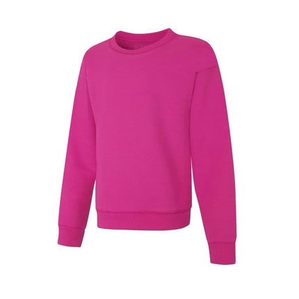 Hanes Big Girls ComfortSoft EcoSmart Girls' Fleece Sweatshirt, Amaranth, S