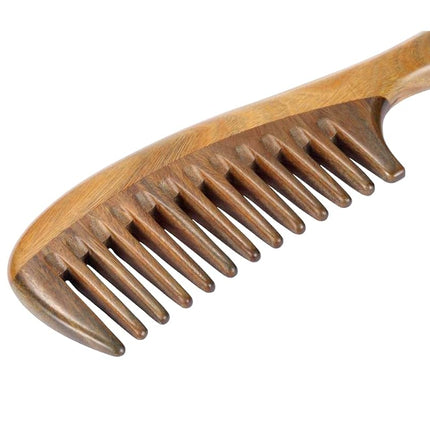 Louise Maelys Hair Comb Wooden Wide Tooth Combs for Curly Hair Detangling Sandalwood