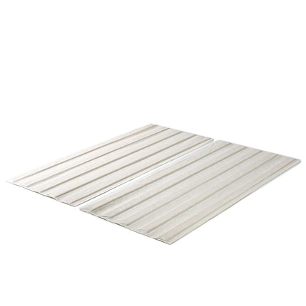 Zinus Annemarie Somier de listones de madera maciza / Cubierto de tela / Base de plataforma, King