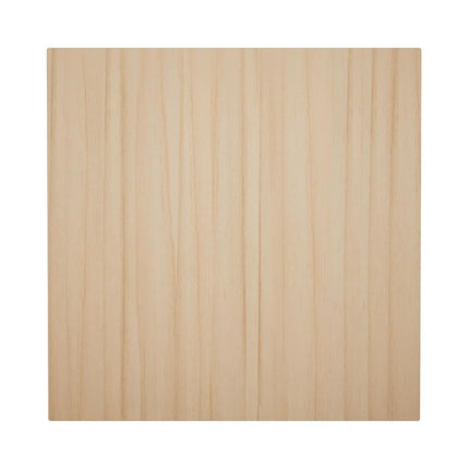 5 1/2"W x 5 1/2"H x 1 1/8"P Americraft Solid Hardwood Stain Grade Square Rosette with Center Bullseye with Decorative Edge, Alder
