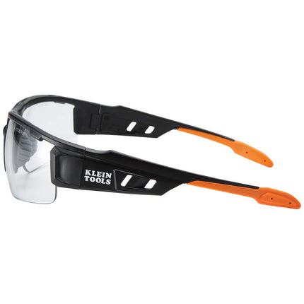 KLEIN TOOLS Safety Glasses, Professional PPE Protective Eyewear with Semi Frame and Clear Lens, Scratch Resistant and Anti-Fog 60161