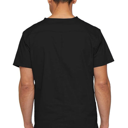 Dickies Men's Signature V-Neck Scrubs Shirt, Black, XXXXL