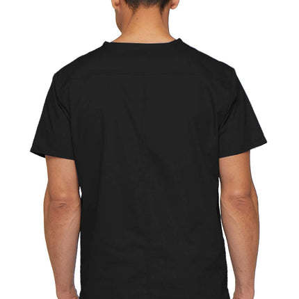 Dickies Men's Big & Tall V-Neck Scrub Double Chest Pocket Top Medical Shirt, Black, XXL