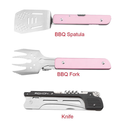 ROXON 6-in-1 Griddle Accessories Kit for Blackstone, Metal Grill Tools Set