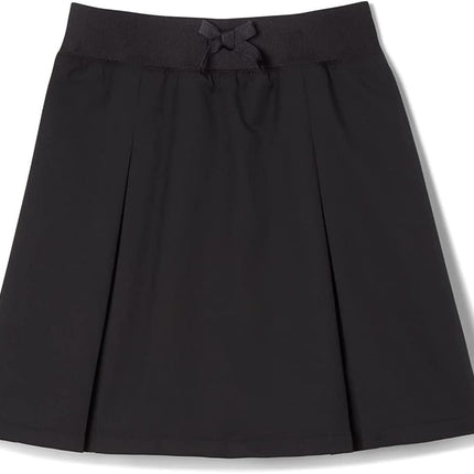French Toast Girls' Pull-On Kick Pleat Performance Scooter, Black, 7