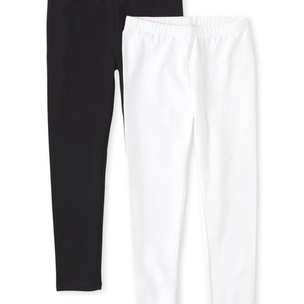 The Children's Place Girls' Leggings 2-Pack, Black