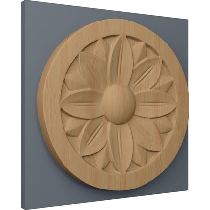 Ekena Millwork ROS02X02BEAL Bedford Rosette, 2 3/4-Inch x 2 3/4-Inch x 1/4-Inch, Alder