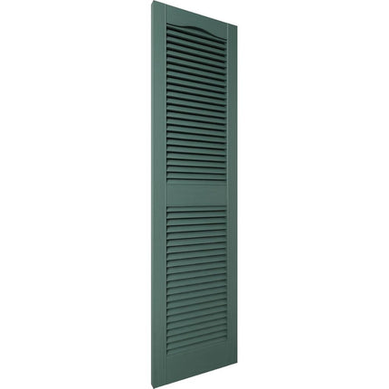 Ekena Millwork LL1C12X02400BD 12" W x 24" H Open Shutters with Center Slits Lifetime Vinyl Top with Fastener (Pair) Bordeaux