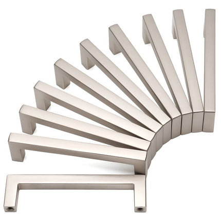 KOOFIZO Solid Square Bar Cabinet Handle - Brushed 