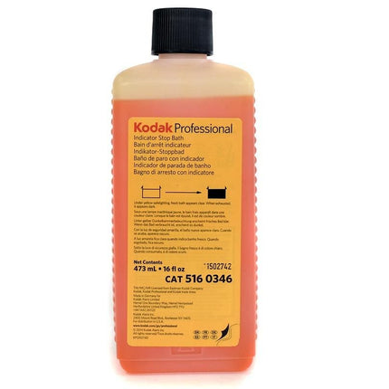 Kodak Indicator Stop Bath For Black and White Films And Papers, 1-Pint Bottle To Make 8-Gallons.