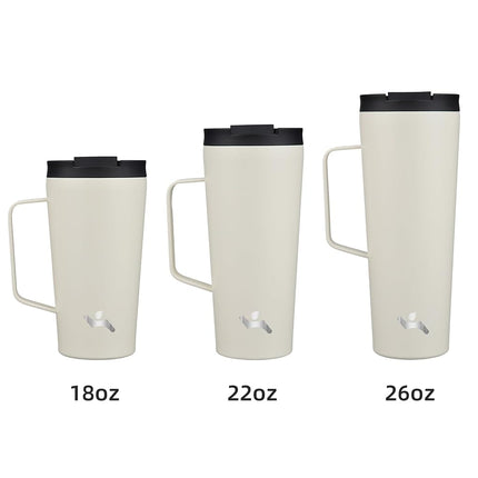 Konokyo 26 oz Insulated Tumbler with Handle & Straw, Stainless Steel Mug