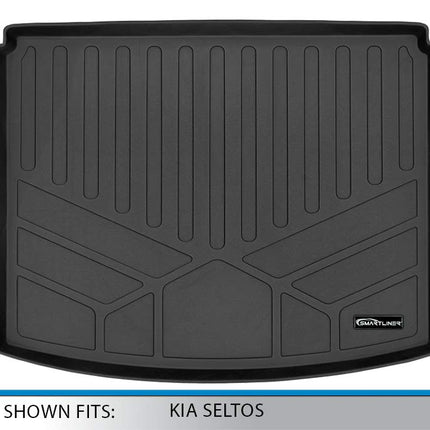 Tapis de coffre SMARTLINER toutes saisons sur mesure, position basse, noir, pour Kia Seltos 2021