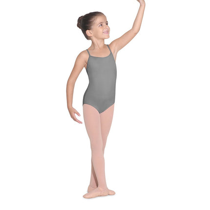 Bloch Dance Girls Parem Microlux Camisole Leotard, Grey, 14