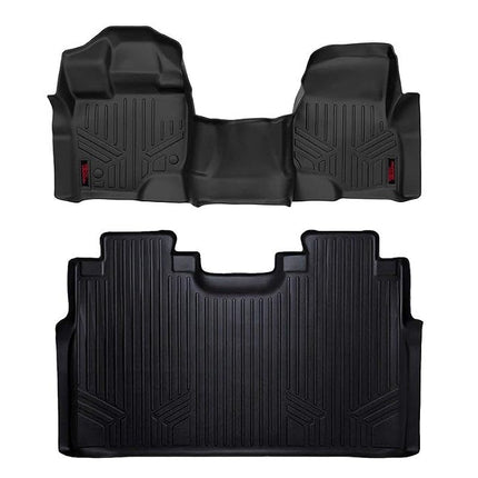 Rough Country M-51153 - Heavy Duty Floor Mats [Front & Rear ] - 2015-2019 Ford F150