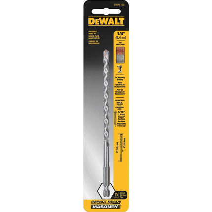 DEWALT DWA5102 Impact Ready Masonry Bit, 1/4" x 4"