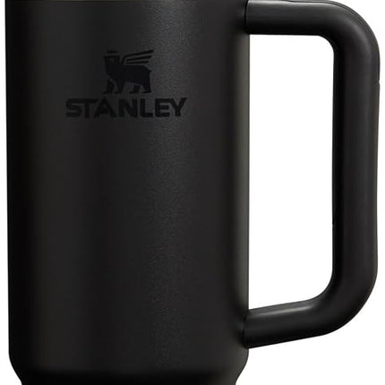 STANLEY Vaso térmico con aislamiento al vacío de acero inoxidable Quencher H2.0 FlowState con tapa y pajita para agua, té helado o café, batidos y más, negro 2.0, 30 oz