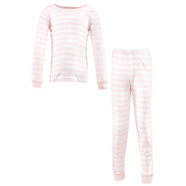 Hudson Baby Baby Girls' Cotton Pajama Set, Soft Pi