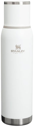 Stanley Adventure-to-Go Termo 1.4 L | Boca Ancha con Tapa y Vaso Antiderrames | Mantiene las Bebidas Calientes o Frías | Compacto para Viajar | Botella Térmica Aislada de Acero Inoxidable | Sin BPA | Frost