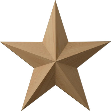 Ekena Millwork ROS02X02GLAL Galveston Star Rosette, 2 3/4-Inch x 2 3/4-Inch x 1/2-Inch, Alder