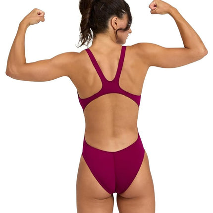 ARENA Women's Solid Team MaxLife Swimsuit Swim Tech Back One Piece Ladies Bathing Suit Racing Competition Training Swimwear