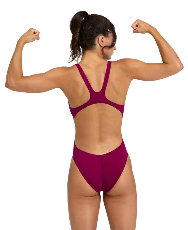 Maillot de Bain ARENA Femme Team MaxLife Uni Dos Nageur Une Pièce Maillot de Bain de Compétition et Entraînement pour Femmes