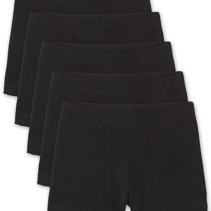 The Children's Place Girls Basic Cartwheel Short, Black 5-Pack, Large