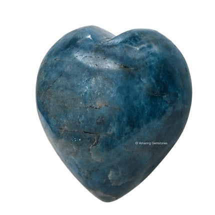 Amazing Gemstone Green Apatite Crystal Heart Palm Stone - Pocket Massage Worry Stone for Natural Body Chakra Balancing, Reiki Healing and Crystal Grid