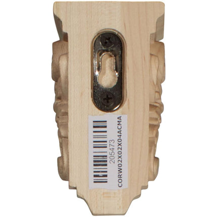 Ekena CORW02X02X04ACRO 2 1/4-Inch Width x 2 1/4-Inch Depth x 4 1/4-Inch Height X-Small Acanthus Wood Corbel - Red Oak