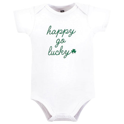 Hudson Baby Unisex Baby Holiday Cotton Bodysuits, Green, 0-3 Months