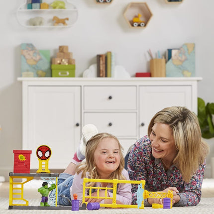 Hasbro Marvel Spidey and His Amazing Friends Hulk’s Smash Yard Pre-school Toy, Hulk Playset for Children Aged 3 and Up, Multicolor, One Size (F3717)