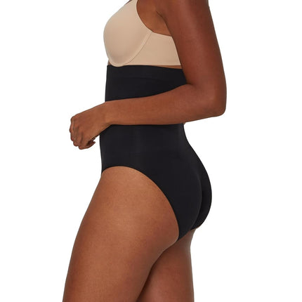 Maidenform Women's Seamless, Tummy High-Waist Brief, Firm Control Shapewear Panty, Black, Large